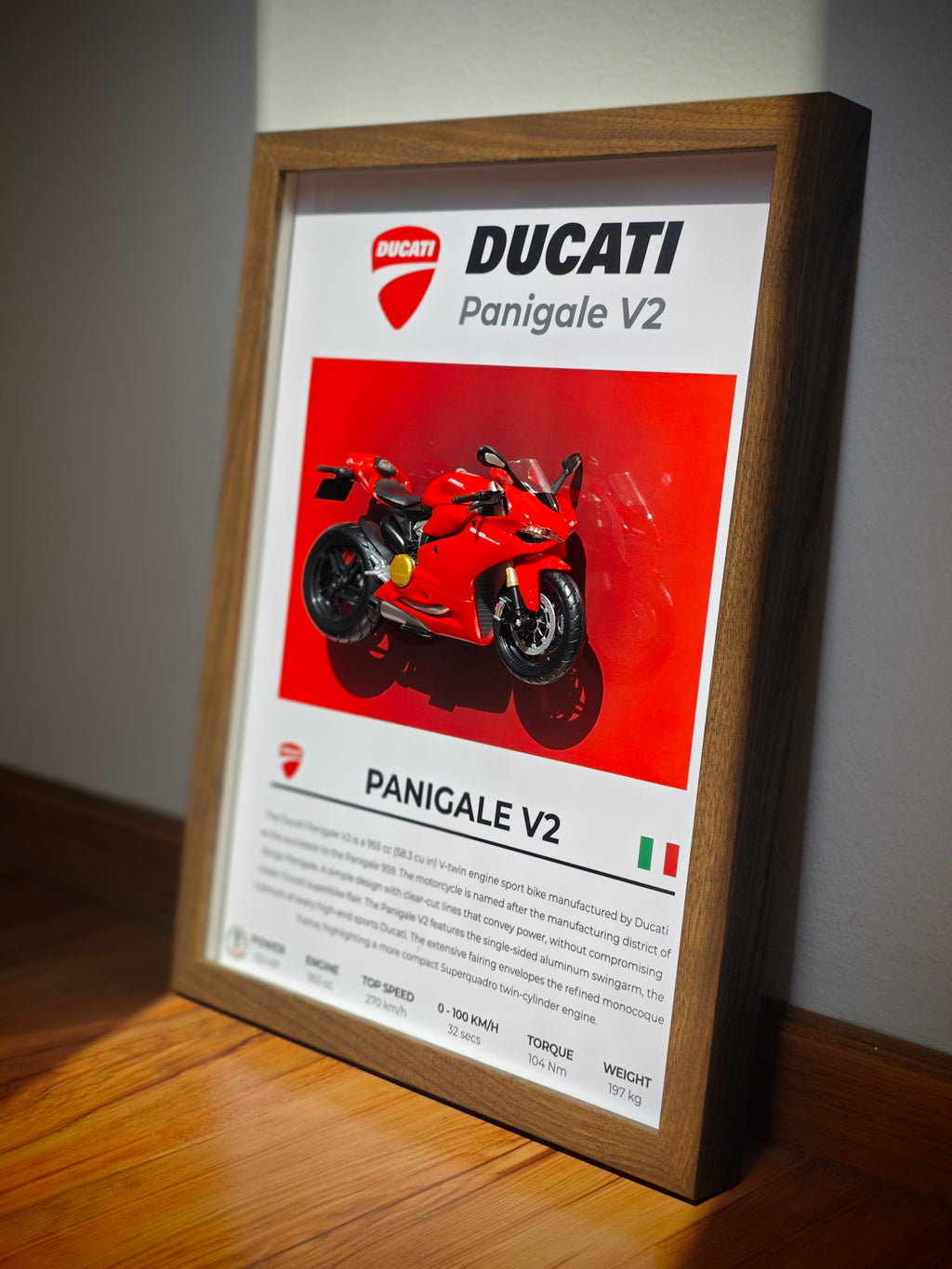 Cuadro en 3D Supermoto DUCATI PANIGALE V2