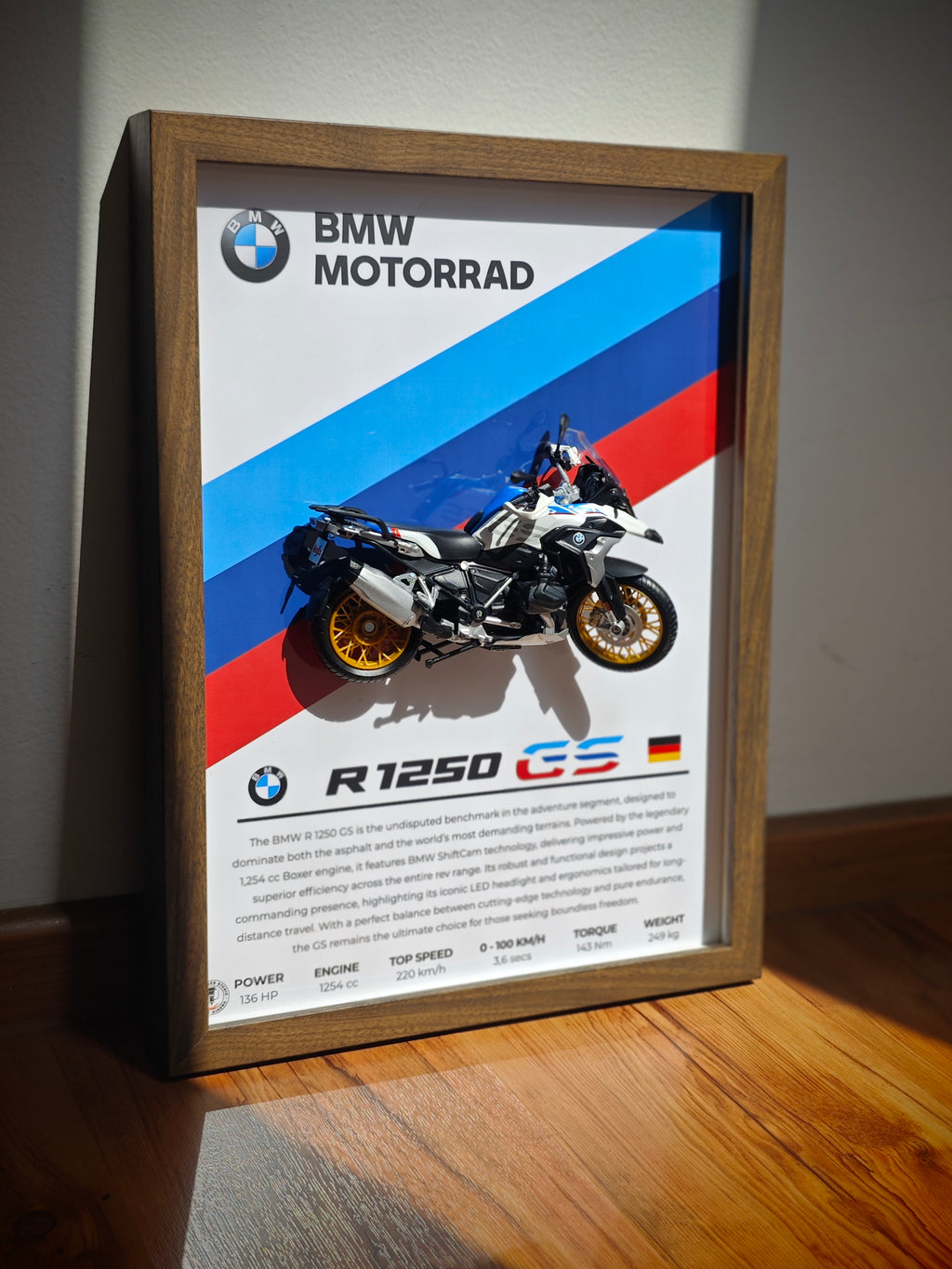 Cuadro en 3D Supermoto BMW R 1250 GS