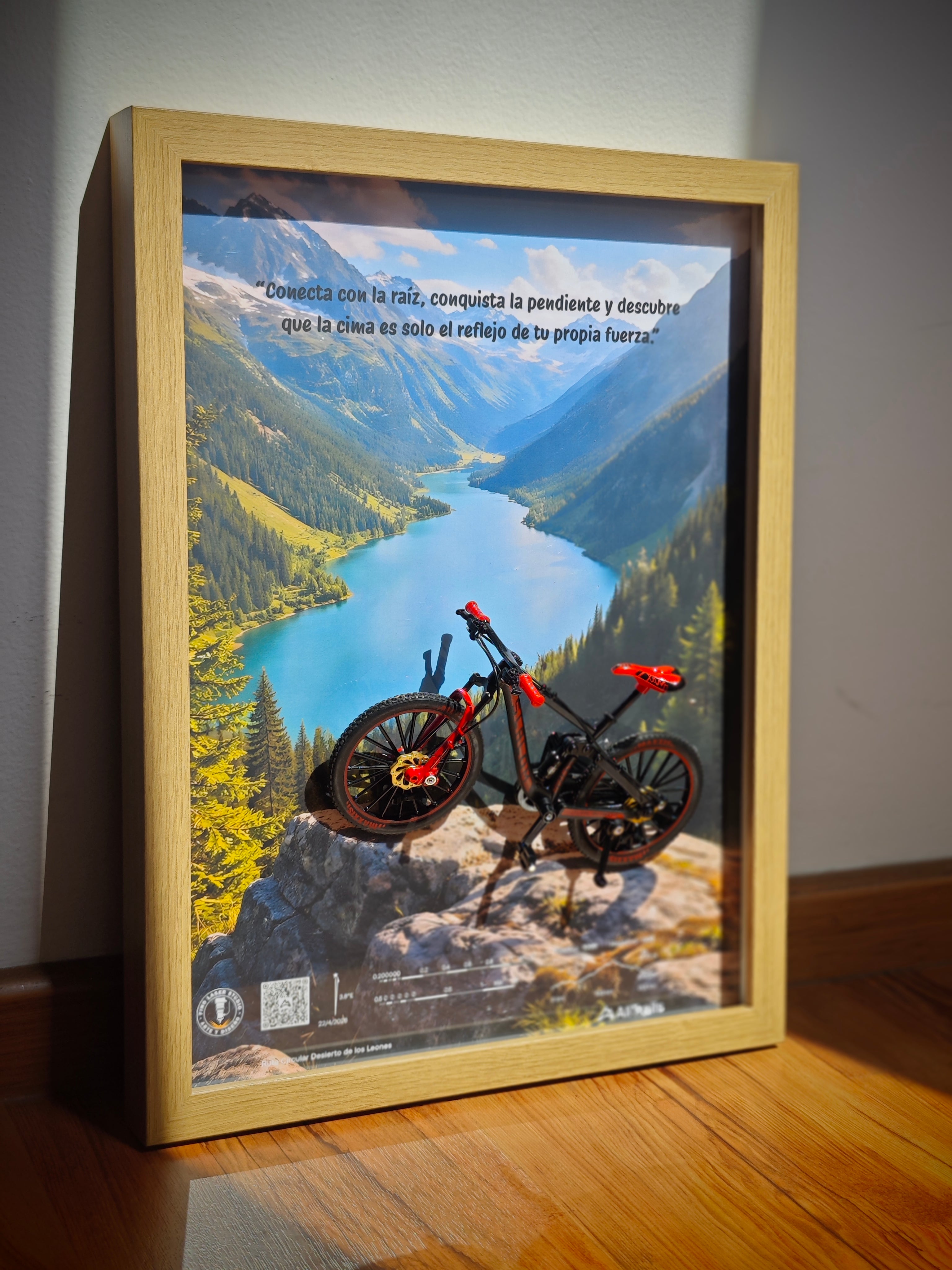 Cuadro en 3D Bicicleta de montaña - "EL SUEÑO DEL BOSQUE"