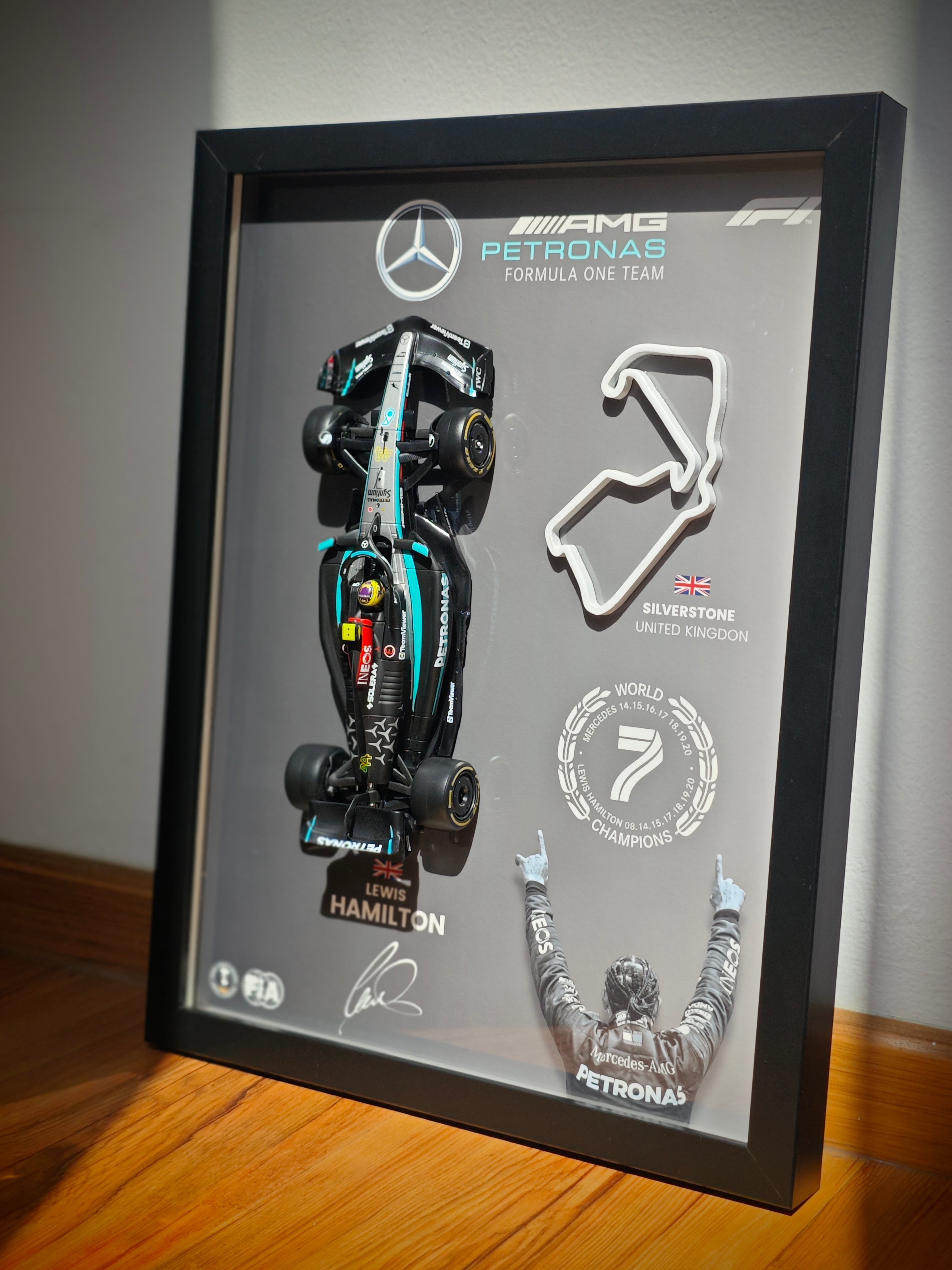 Cuadro decorativo 3D de F1 Lewis Hamilton