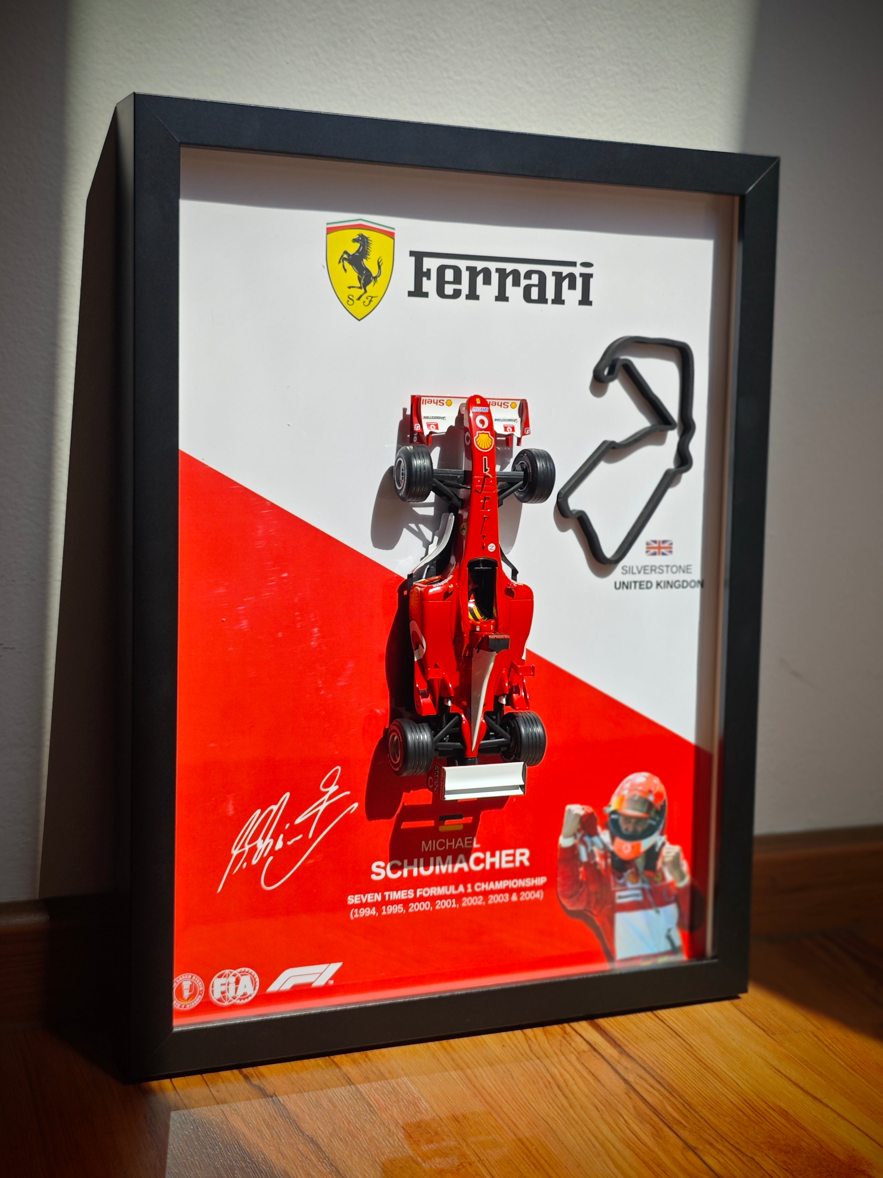 Cuadro decorativo 3D de F1 Michael Schumacher