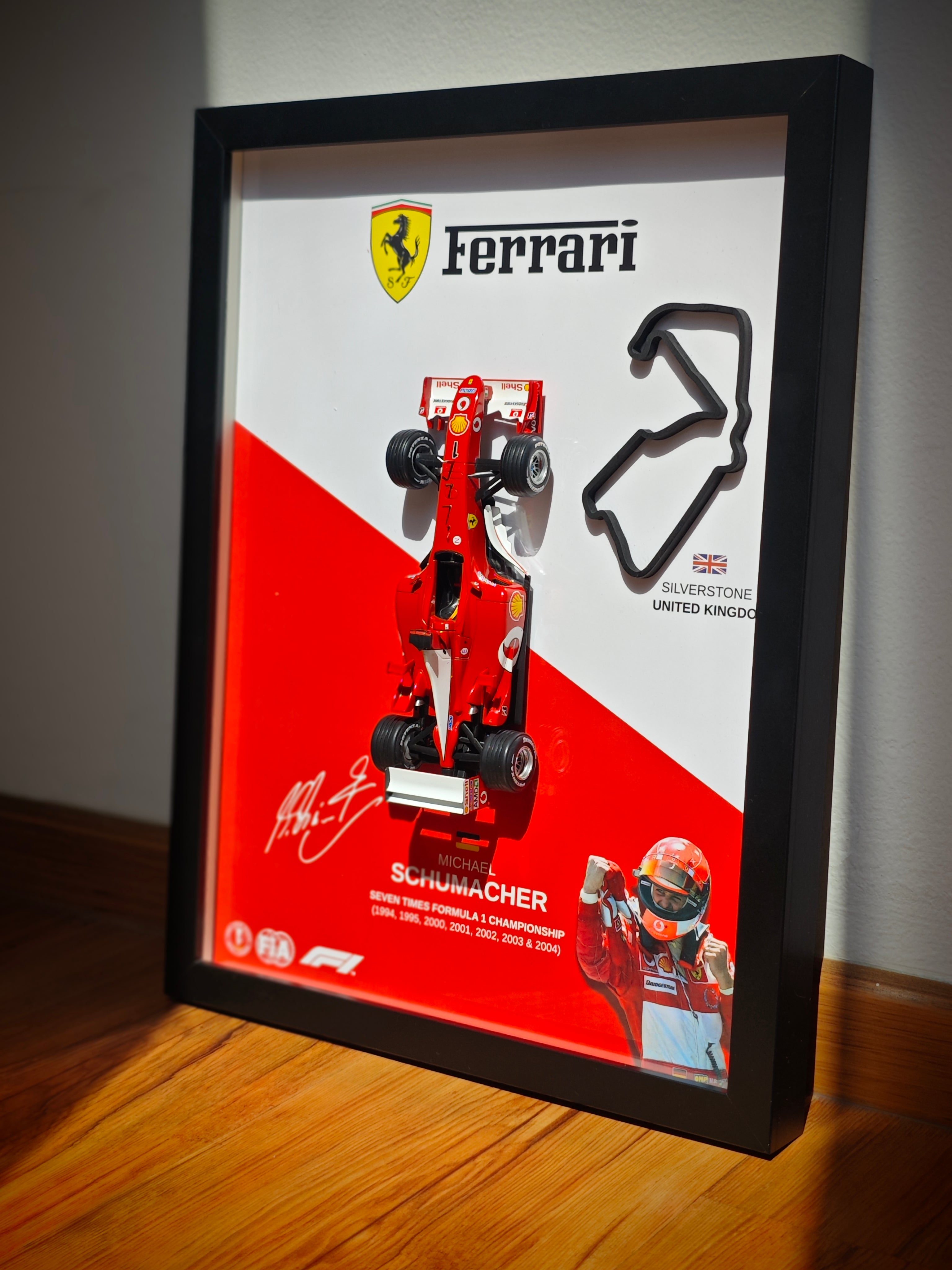 Cuadro decorativo 3D de F1 Michael Schumacher