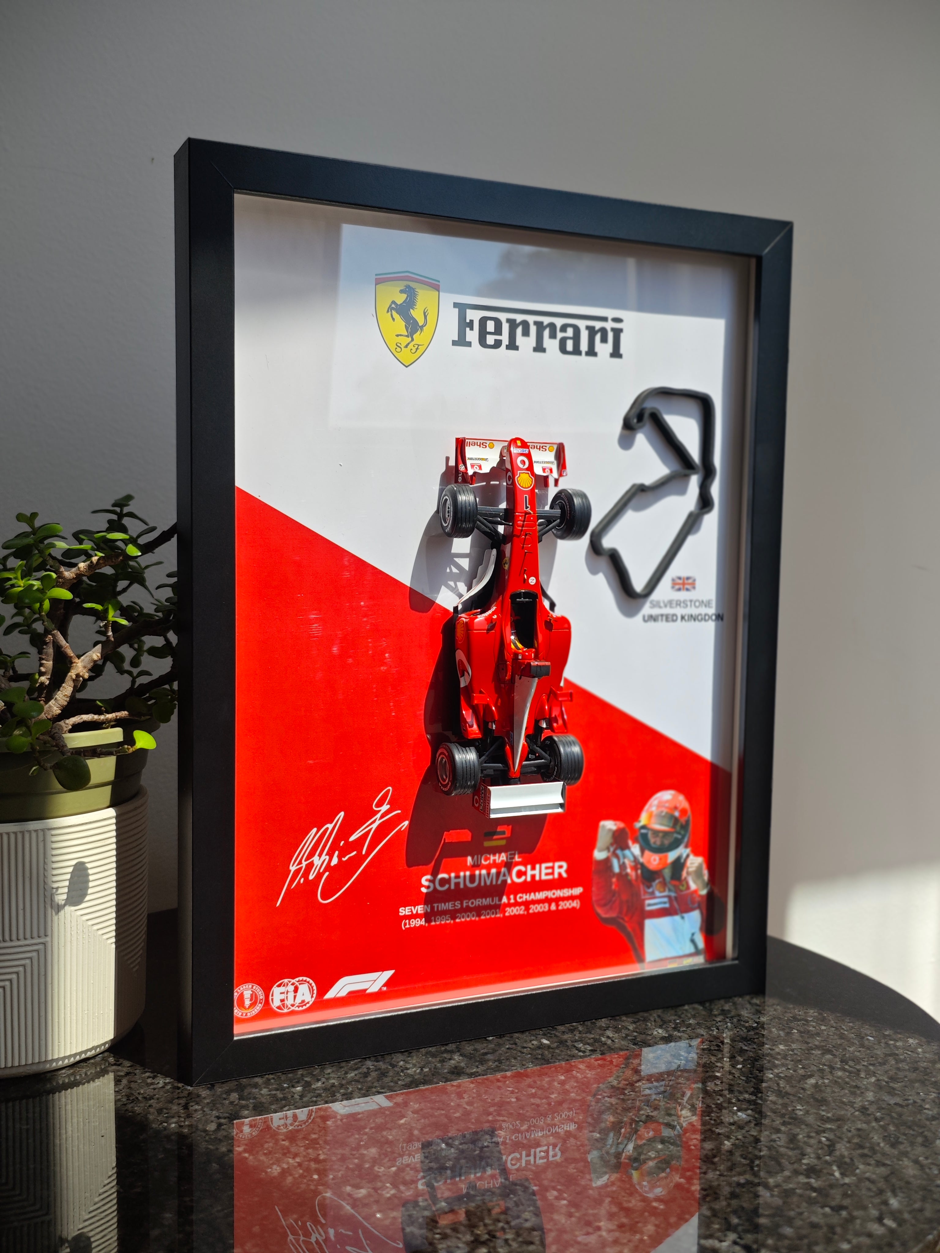 Cuadro decorativo 3D de F1 Michael Schumacher