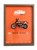 Cuadro Decorativo 3D Supermoto – KTM 690 SMC R | Regalo para Motociclista
