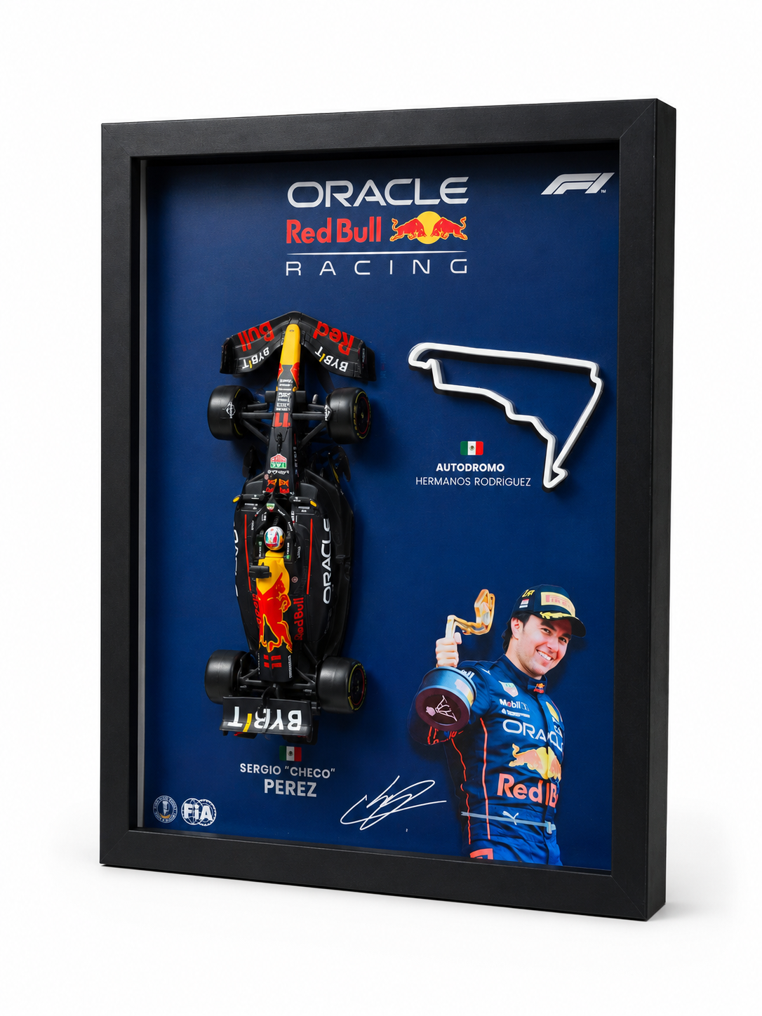 Cuadro Decorativo 3D F1 – Checo Pérez | Regalo para Fan de F1 en México