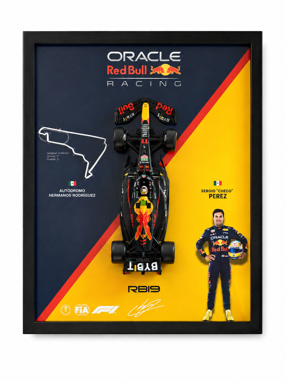 Cuadro Decorativo 3D F1 – Checo Pérez Red Bull RB19 | Gran Premio de México