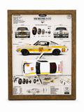Cuadro Decorativo 3D – Ford Mustang GT 1966 | Auto Muscle Clásico | Regalo Coleccionista