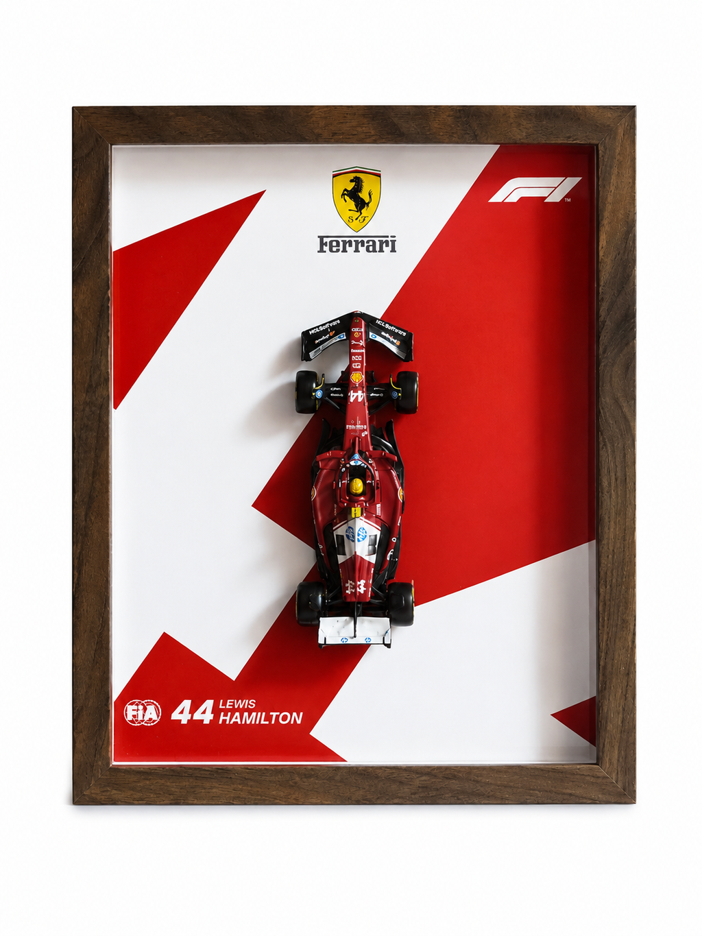 Cuadro Decorativo 3D F1 – Lewis Hamilton Ferrari SF-25 | Regalo Fan de Ferrari