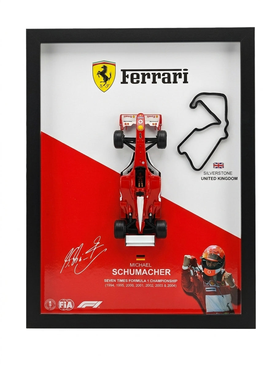 Cuadro Decorativo 3D F1 – Michael Schumacher | Regalo para Fanático de Fórmula 1