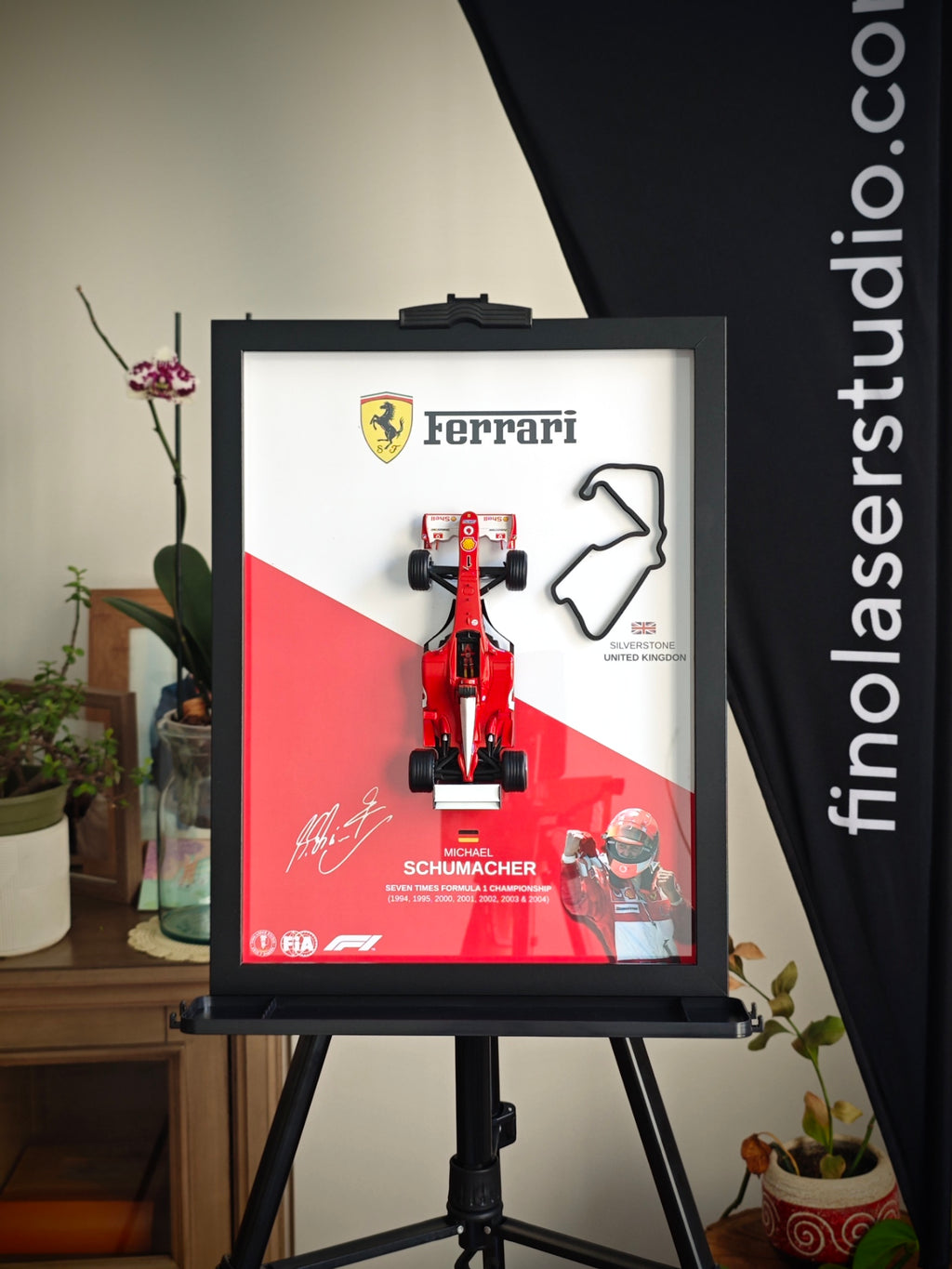 Cuadro decorativo 3D de F1 Michael Schumacher