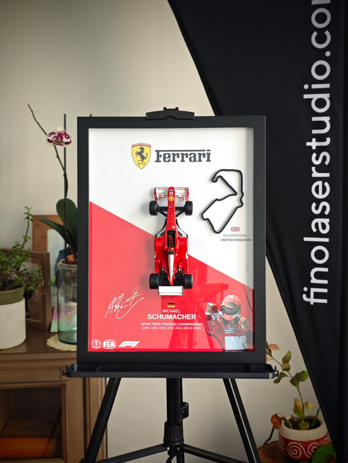 Cuadro decorativo 3D de F1 Michael Schumacher