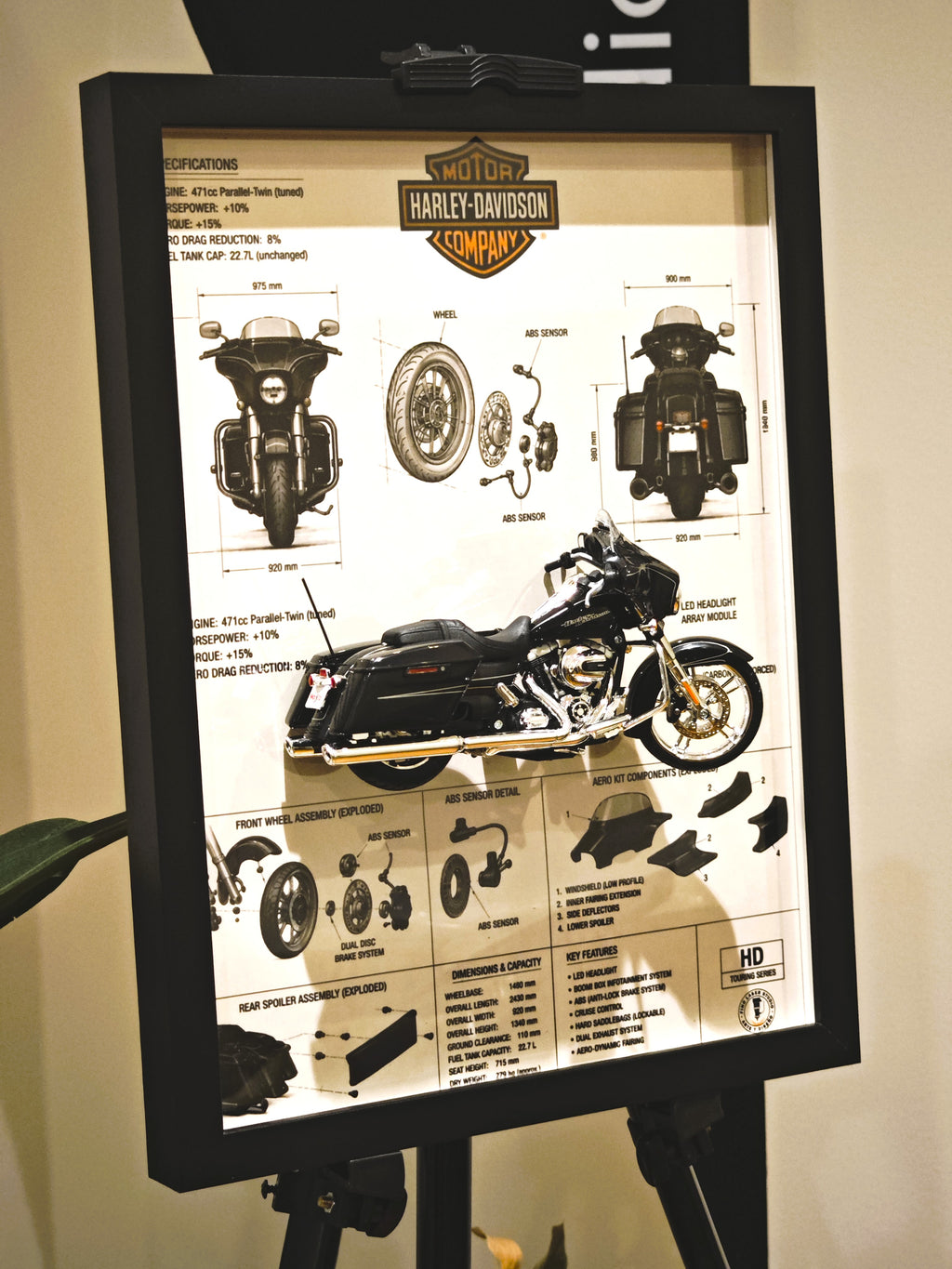 Cuadro Decorativo 3D Harley-Davidson Touring