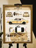 Cuadro Decorativo 3D Ford Mustang 2+2 GT 1966