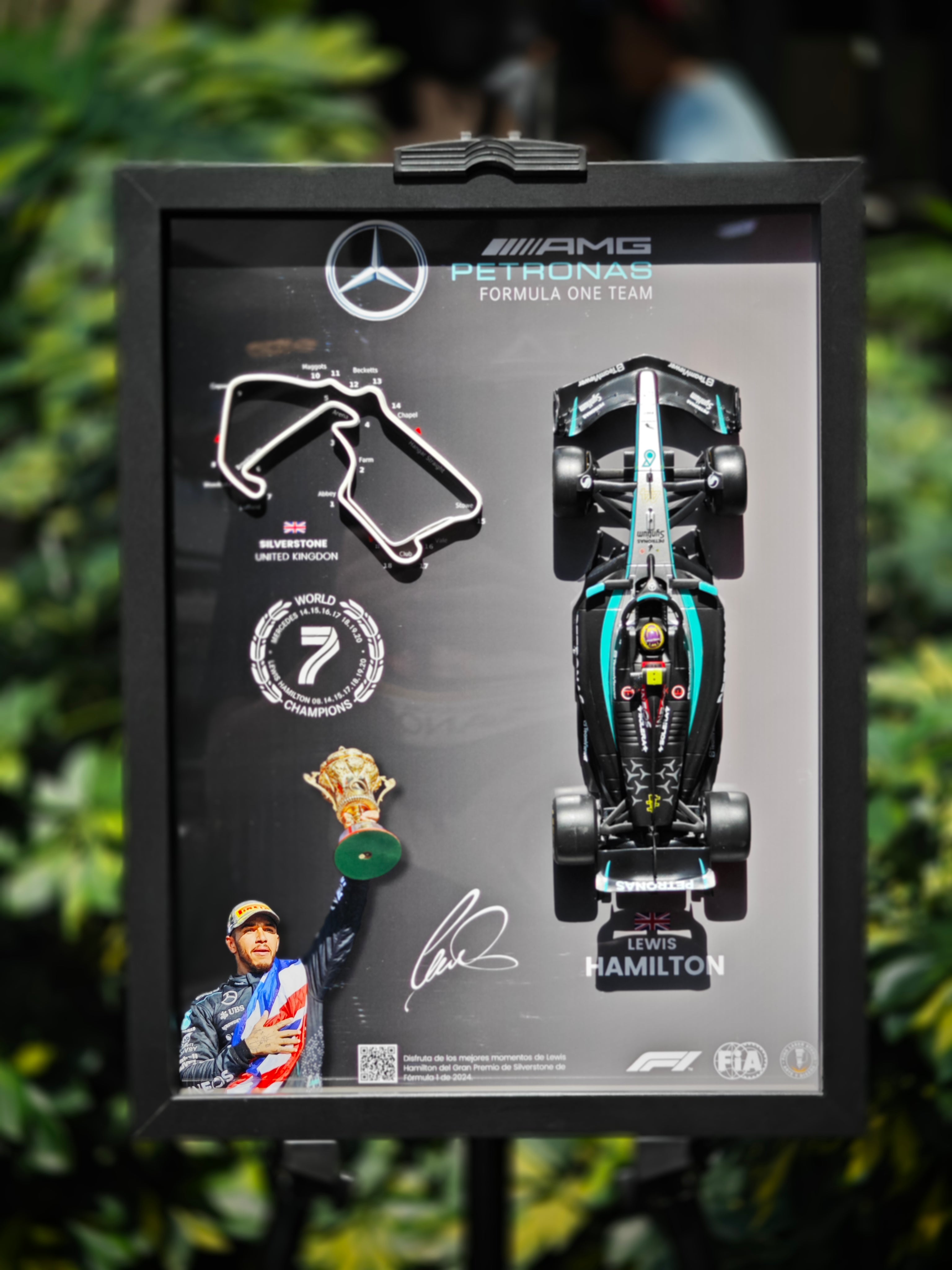 Cuadro Decorativo 3D F1 Lewis Hamilton – Mercedes-AMG Petronas