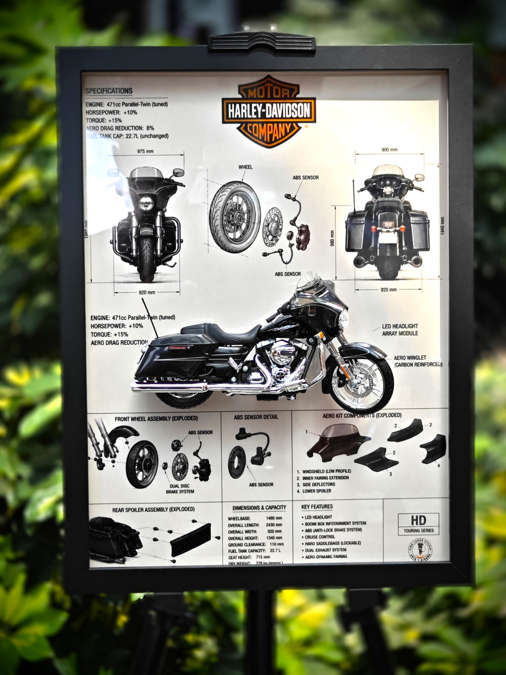 Cuadro Decorativo 3D Harley-Davidson Touring