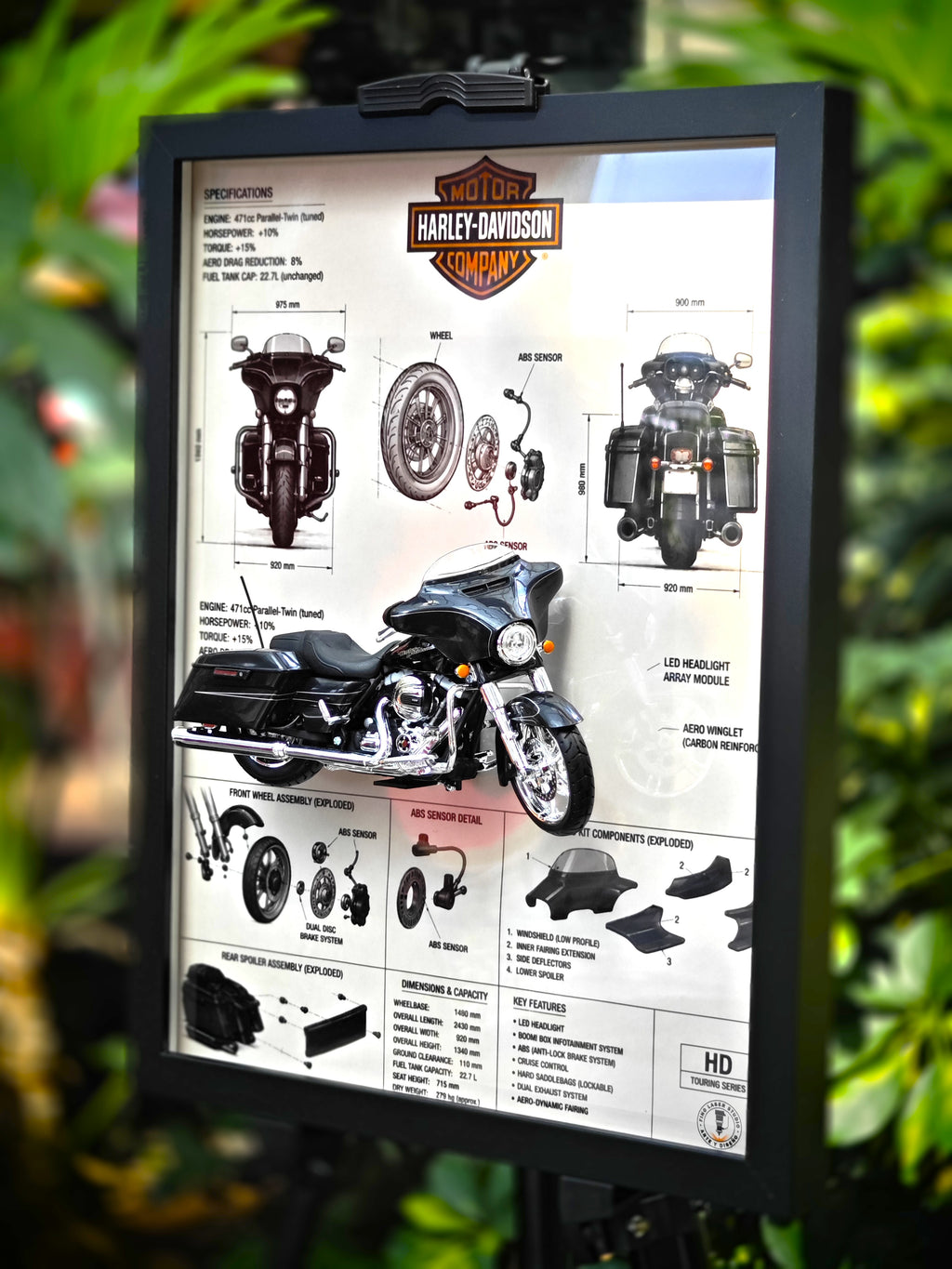 Cuadro Decorativo 3D Harley-Davidson Touring