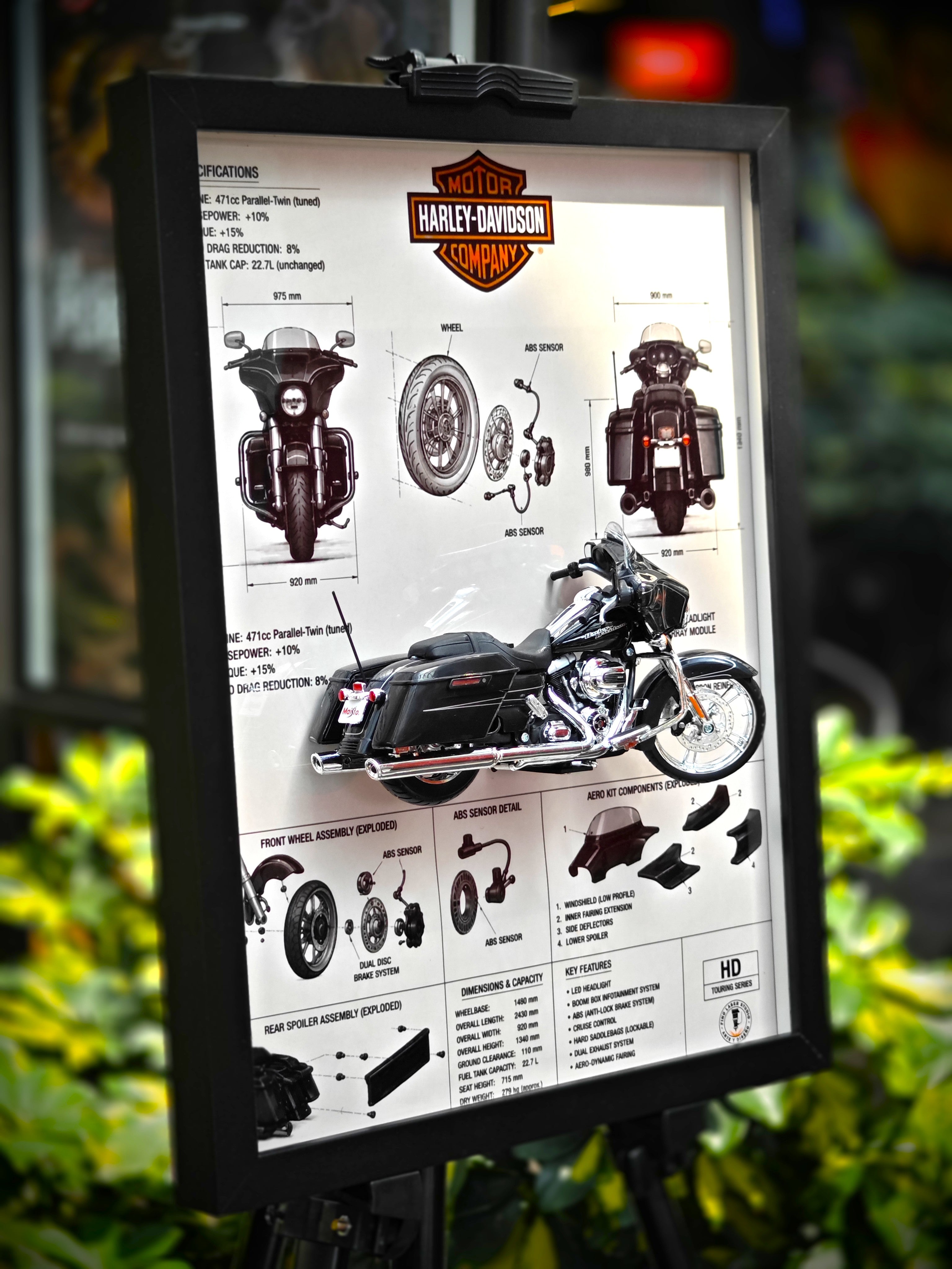 Cuadro Decorativo 3D Harley-Davidson Touring