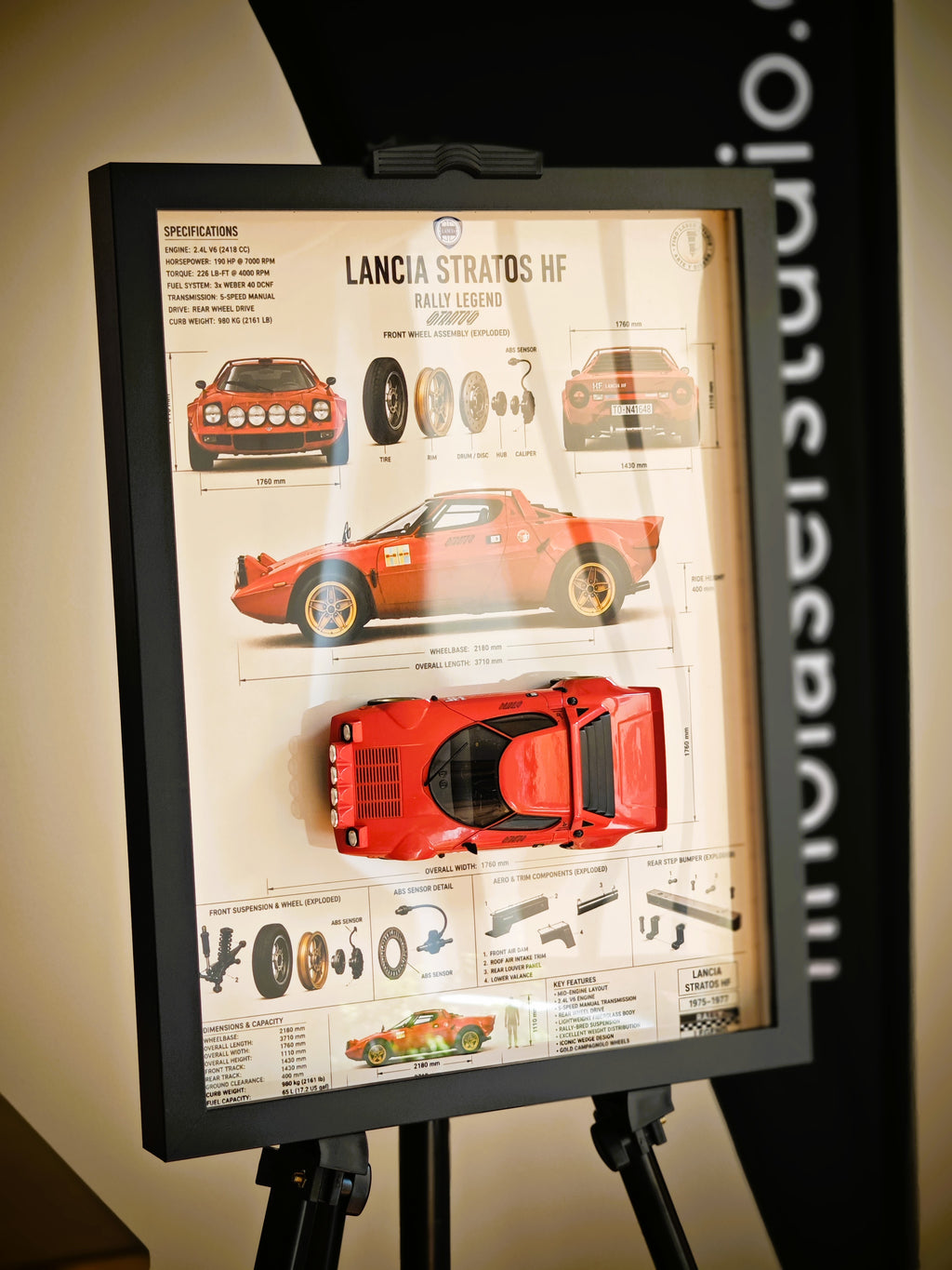 Cuadro Decorativo 3D Lancia Stratos HF
