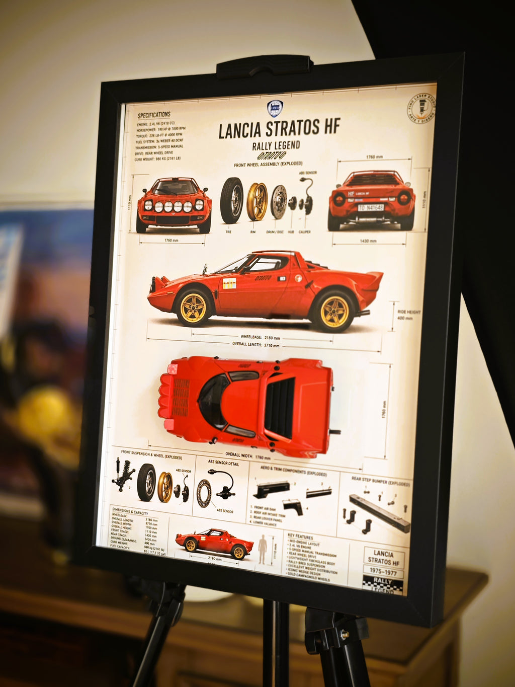 Cuadro Decorativo 3D Lancia Stratos HF