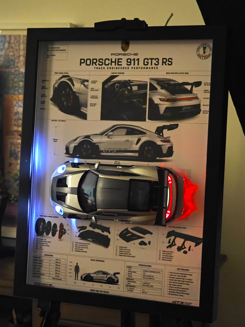 Cuadro Decorativo 3D Porsche 911 GT3 RS