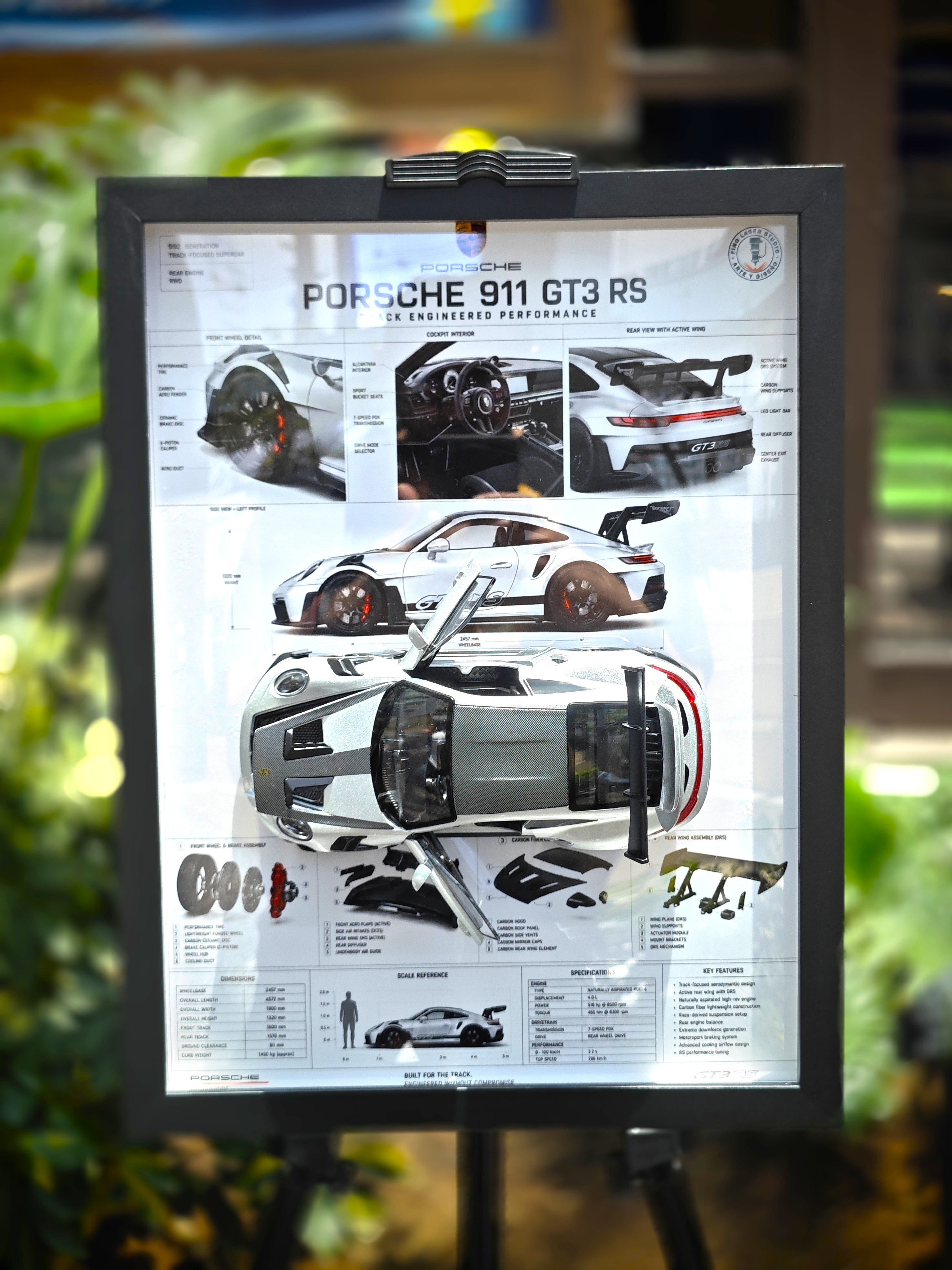 Cuadro Decorativo 3D Porsche 911 GT3 RS