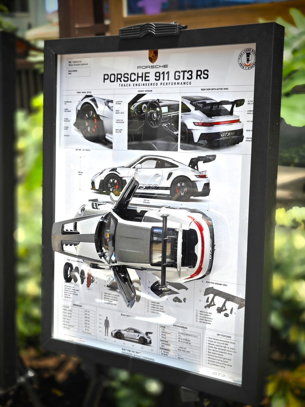 Cuadro Decorativo 3D Porsche 911 GT3 RS