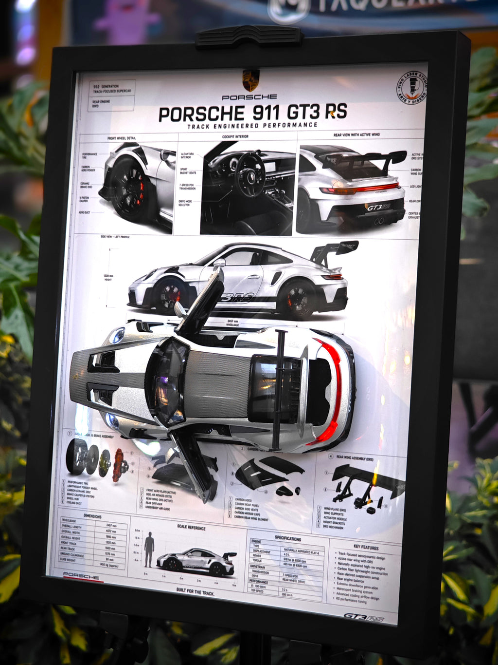 Cuadro Decorativo 3D Porsche 911 GT3 RS