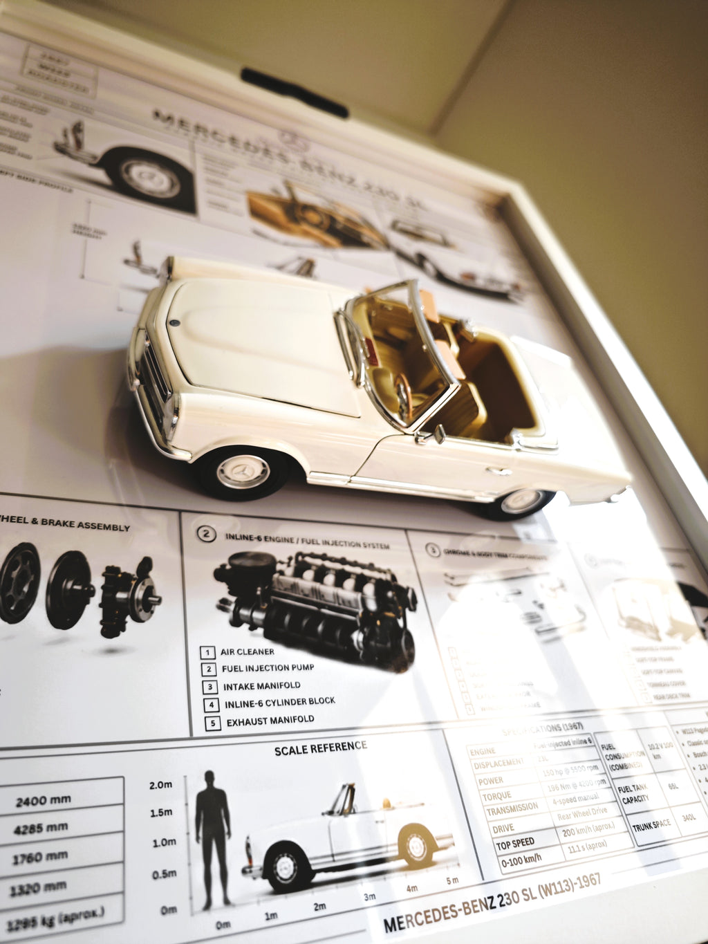 Cuadro Decorativo 3D Mercedes-Benz 230 SL 1967