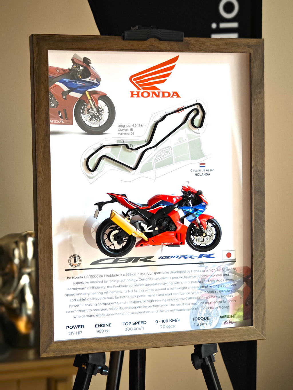 Cuadro en 3D Honda CBR1000RR-R Fireblade SP – Circuito de Assen