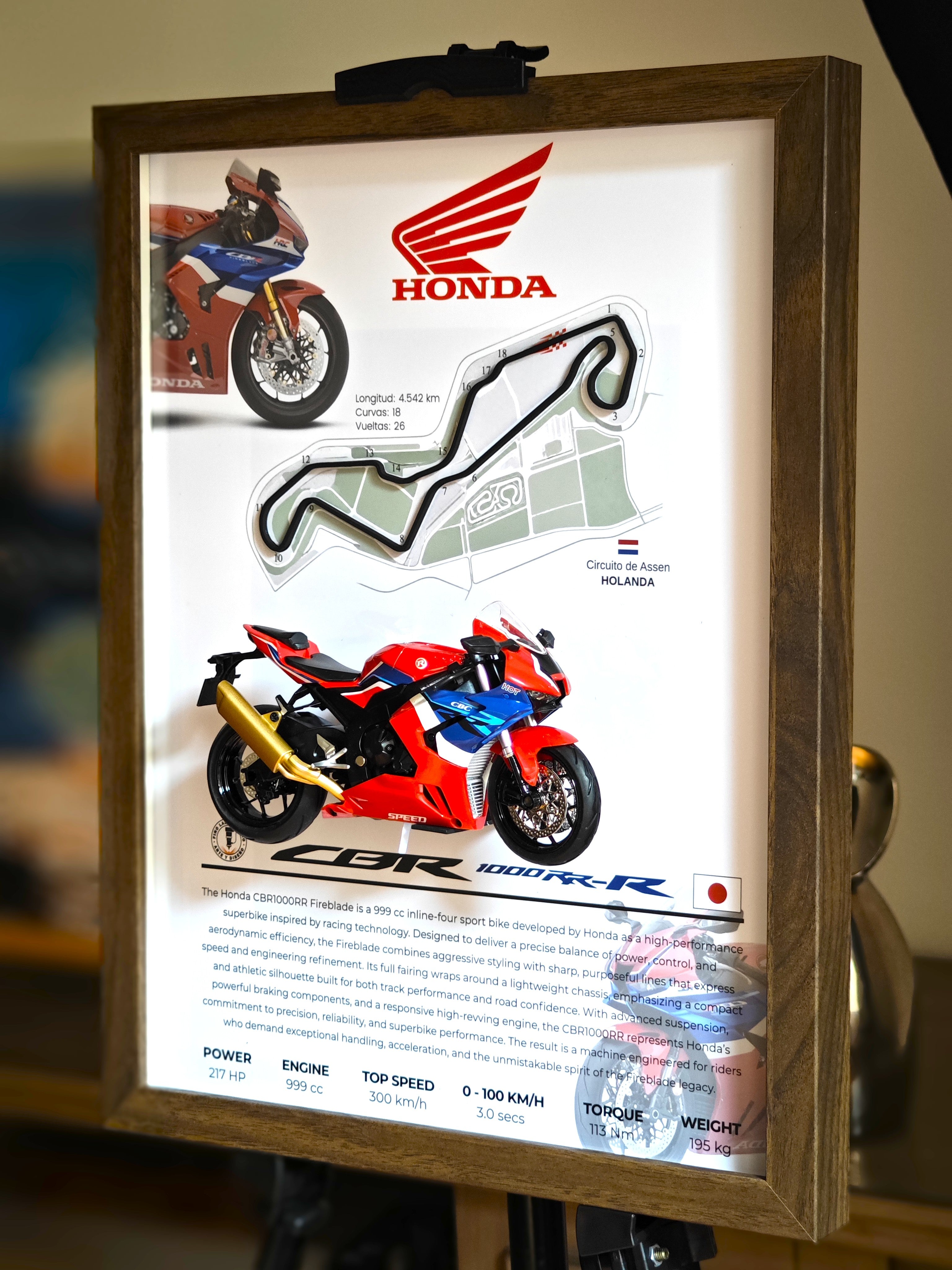 Cuadro en 3D Honda CBR1000RR-R Fireblade SP – Circuito de Assen
