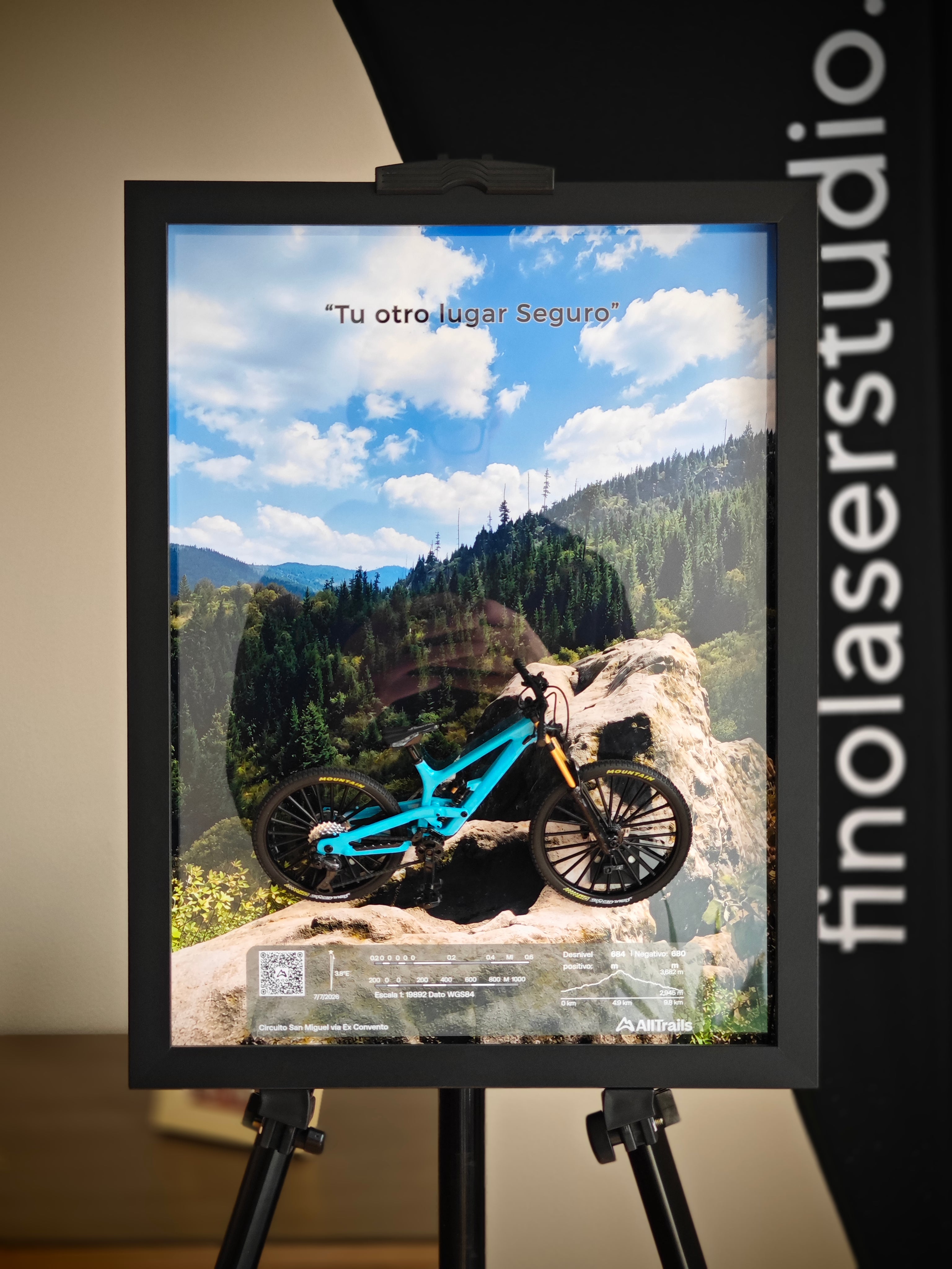 Cuadro en 3D Bicicleta de Montaña “TU OTRO LUGAR SEGURO”