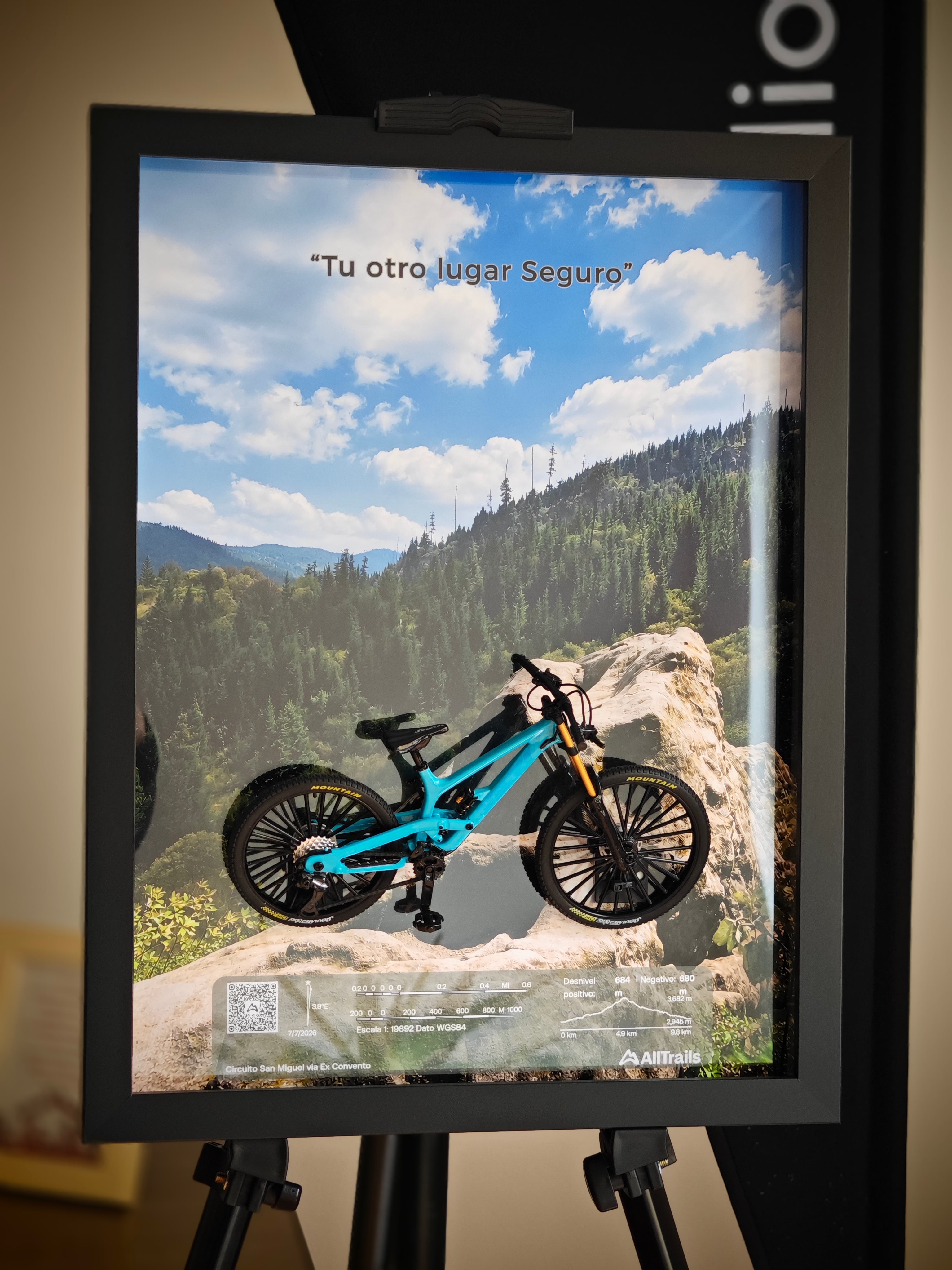 Cuadro en 3D Bicicleta de Montaña “TU OTRO LUGAR SEGURO”