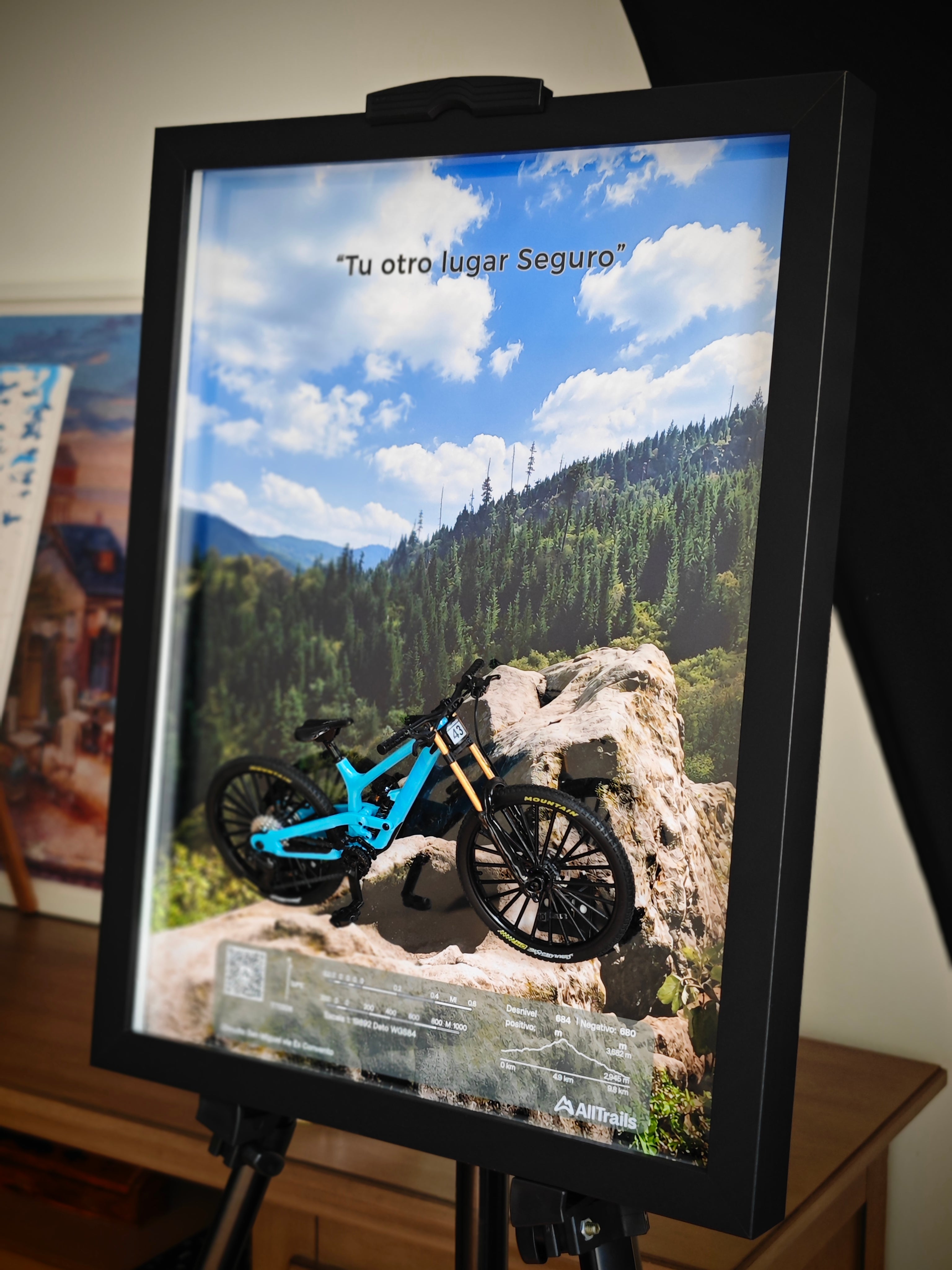Cuadro en 3D Bicicleta de Montaña “TU OTRO LUGAR SEGURO”