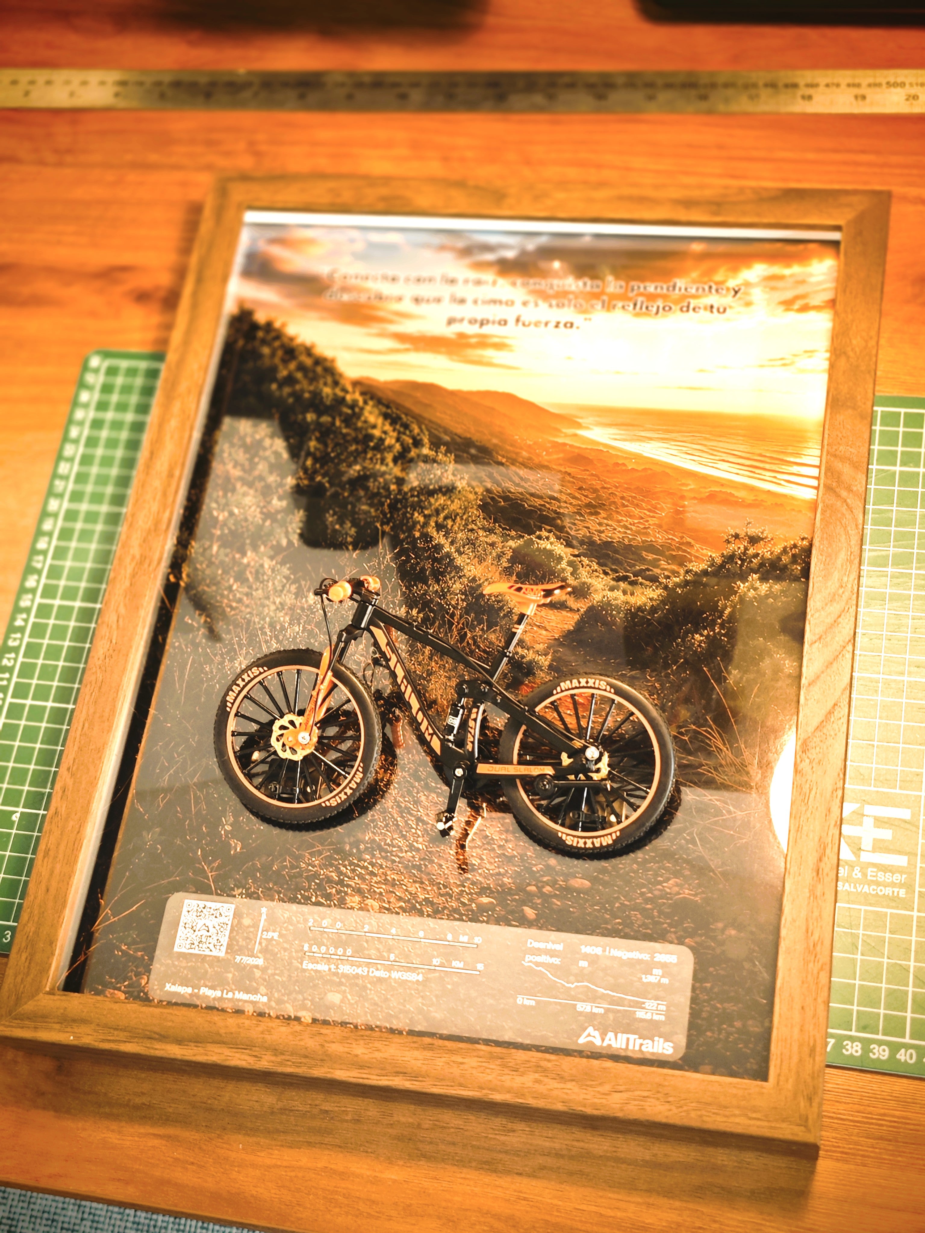 Cuadro 3D Bicicleta de Montaña – Ruta Xalapa – La Mancha