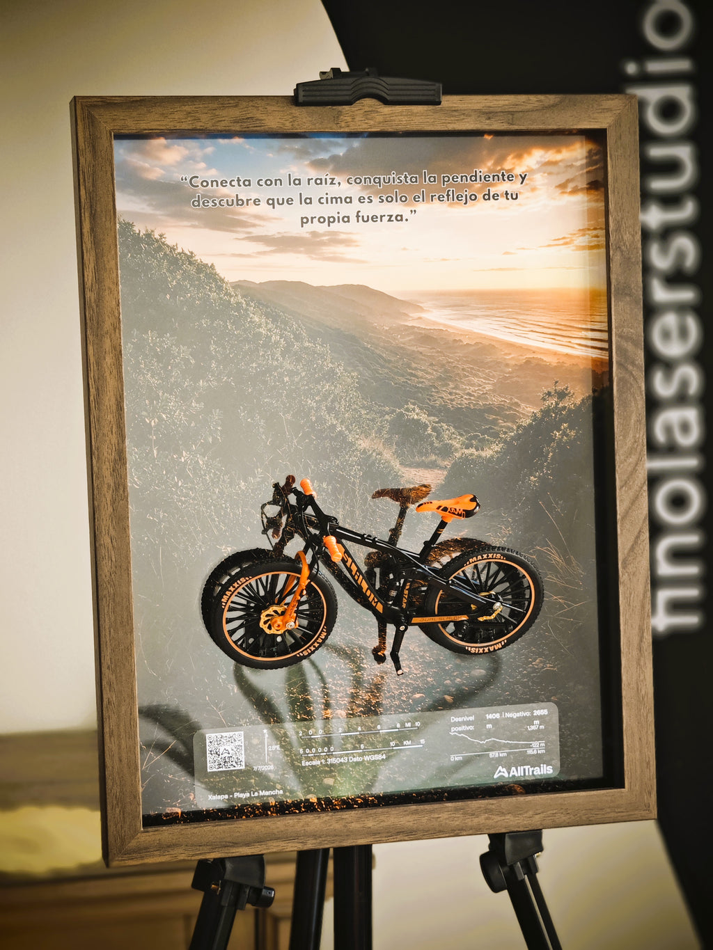 Cuadro 3D Bicicleta de Montaña – Ruta Xalapa – La Mancha