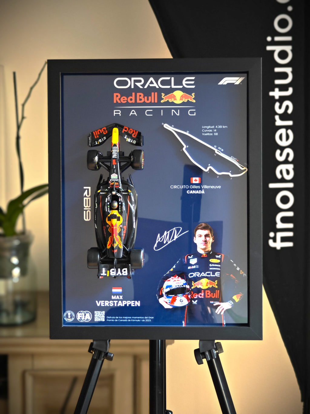Cuadro Decorativo 3D Max Verstappen – GP de Canadá 2023
