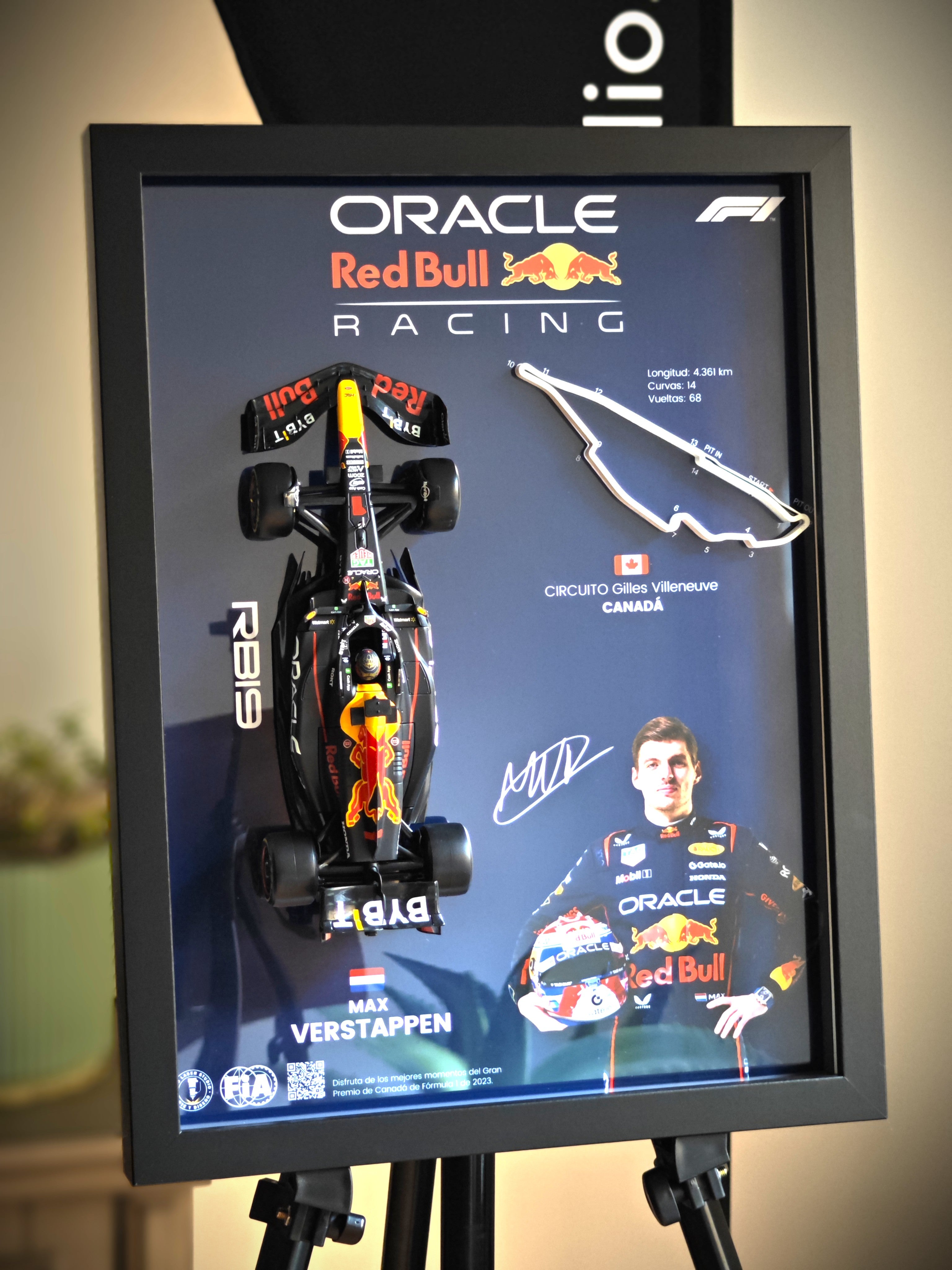 Cuadro Decorativo 3D Max Verstappen – GP de Canadá 2023