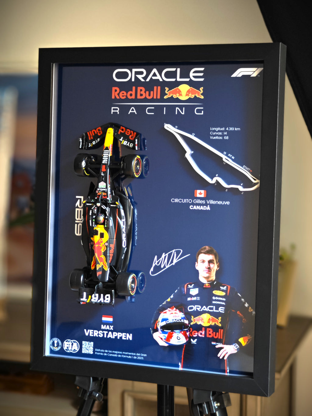 Cuadro Decorativo 3D Max Verstappen – GP de Canadá 2023