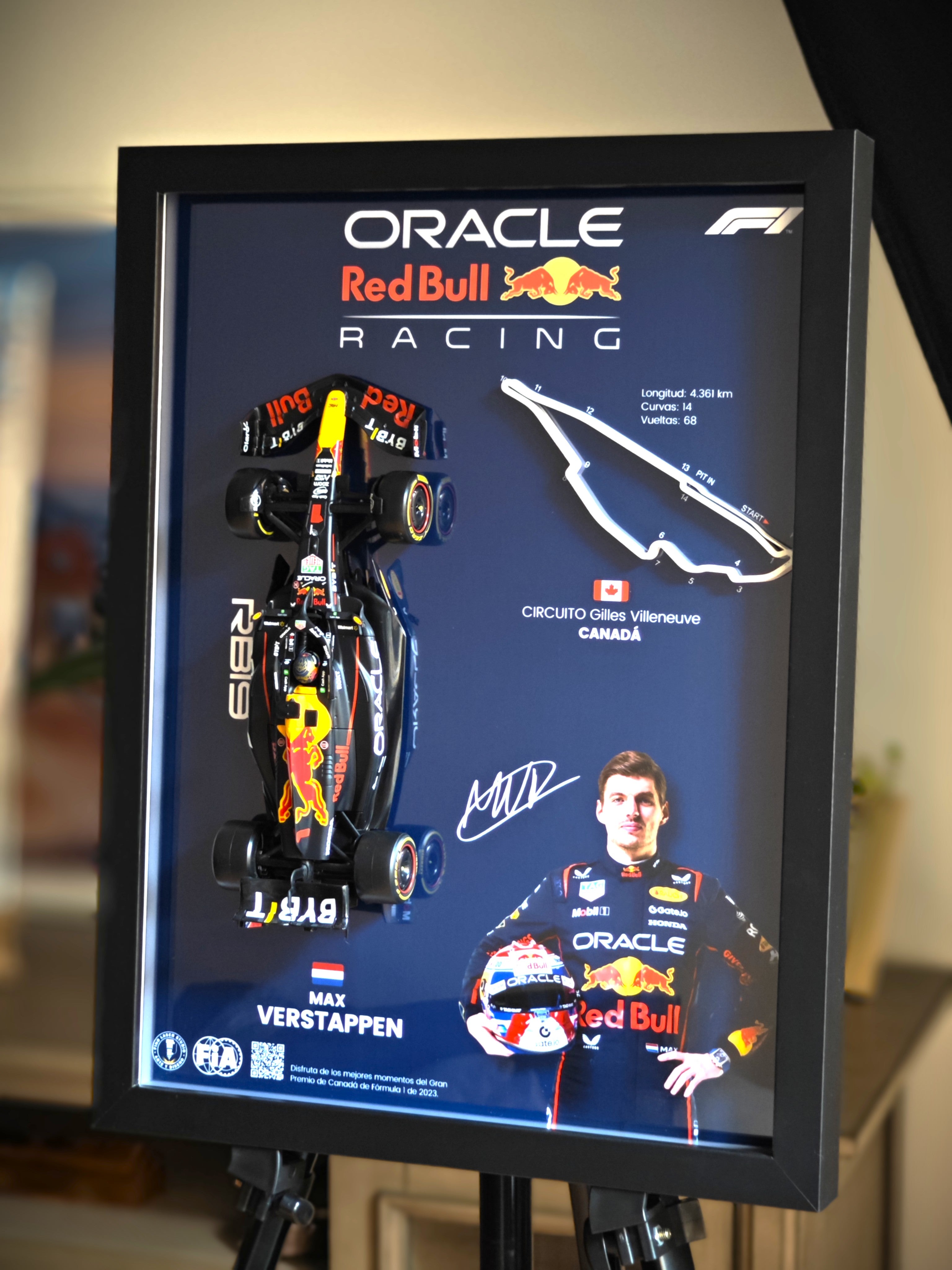 Cuadro Decorativo 3D Max Verstappen – GP de Canadá 2023