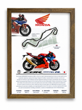 Cuadro Decorativo 3D – Honda CBR1000RR-R Fireblade SP | Circuito de Assen | Regalo Motociclista