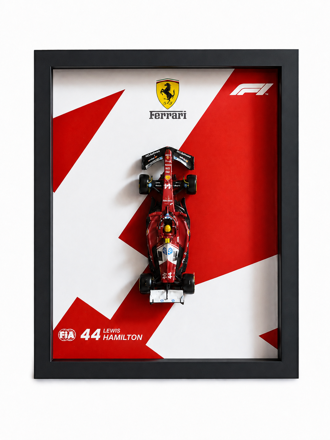 Cuadro Decorativo 3D F1 – Lewis Hamilton Ferrari SF-25 | Regalo Fan de Ferrari
