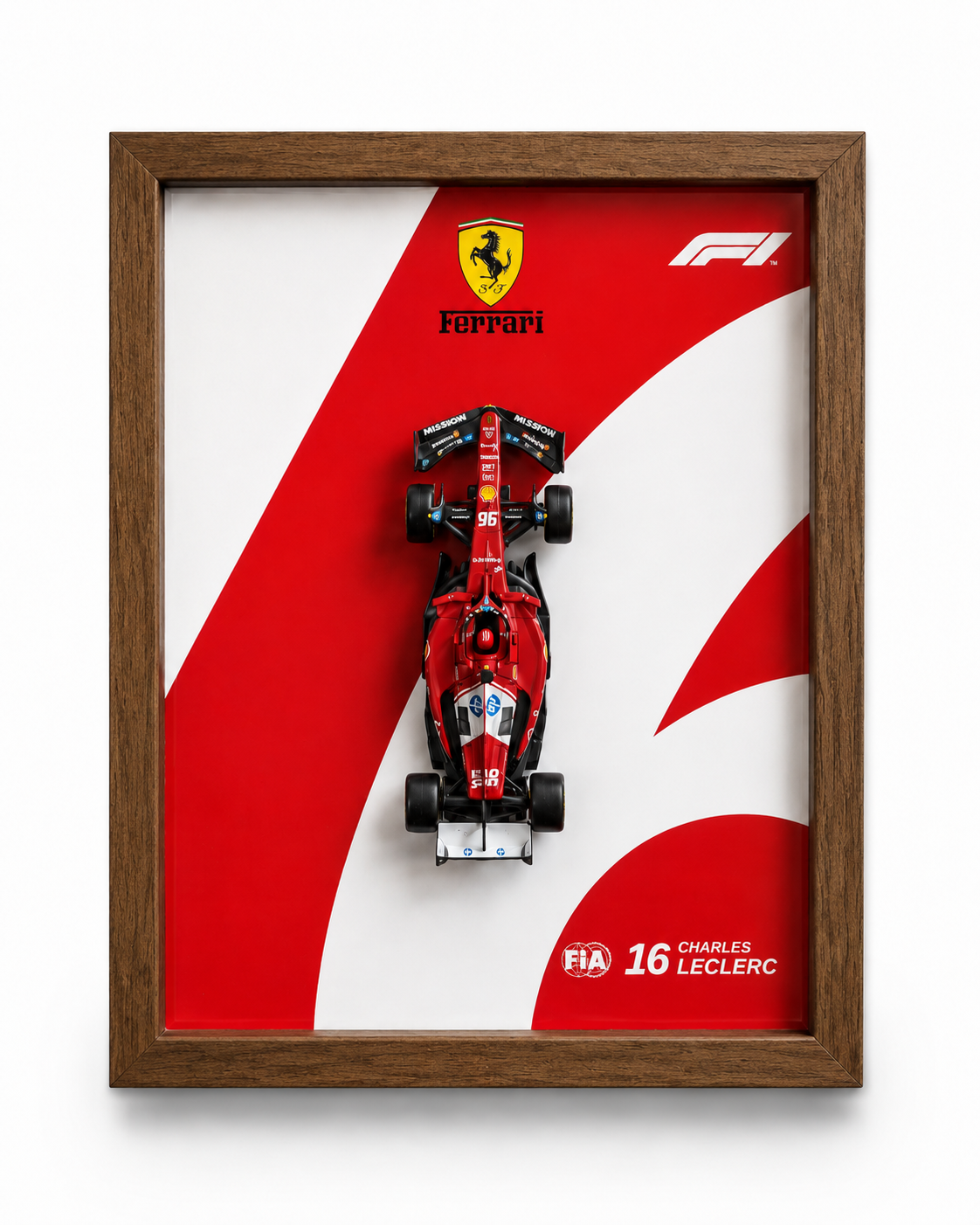 Cuadro Decorativo 3D F1 – Charles Leclerc Ferrari SF-24 | Decoración Fórmula 1