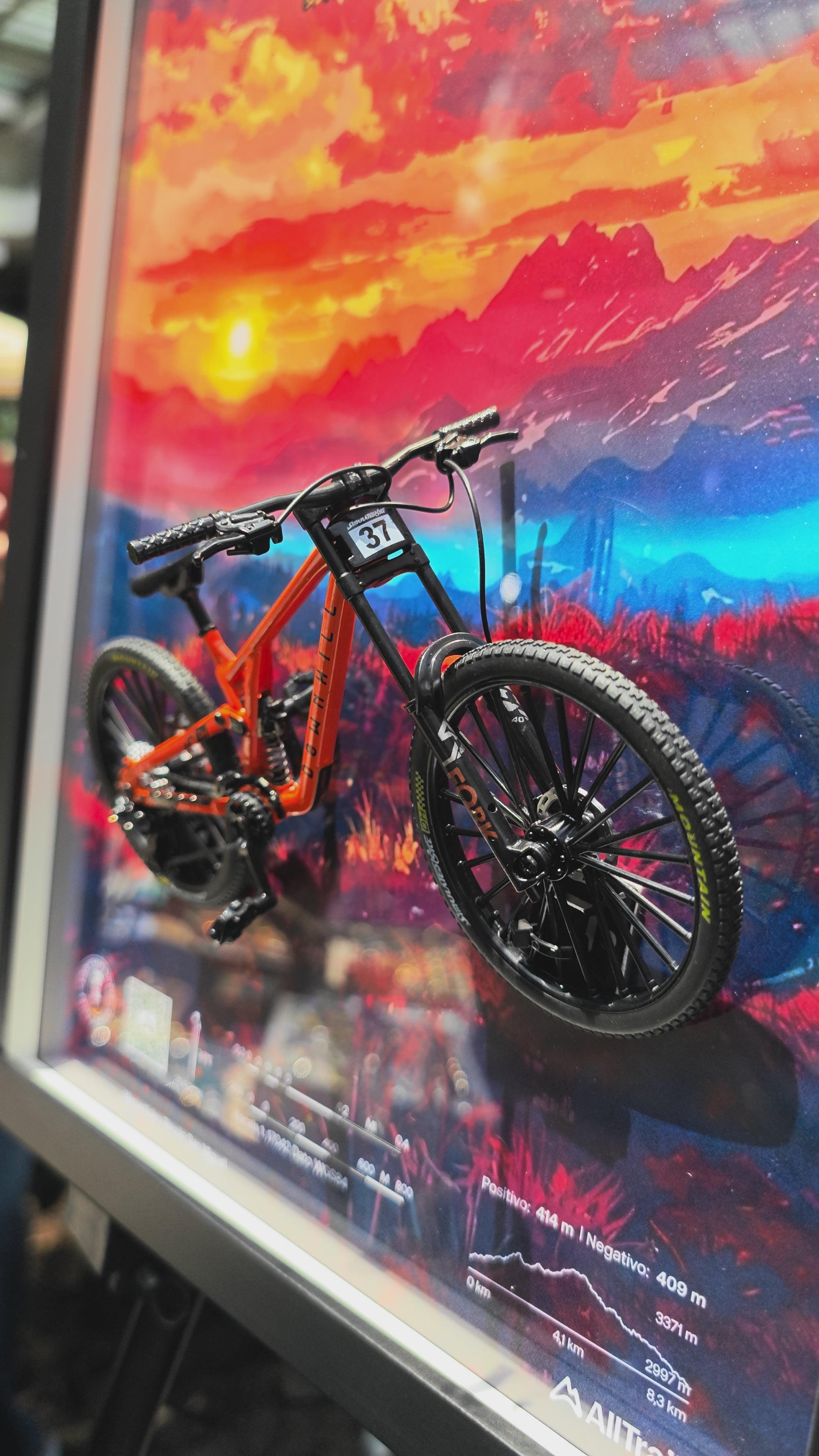 Cuadro en 3D Bicicleta de Montaña “PRADO DE FUEGO”