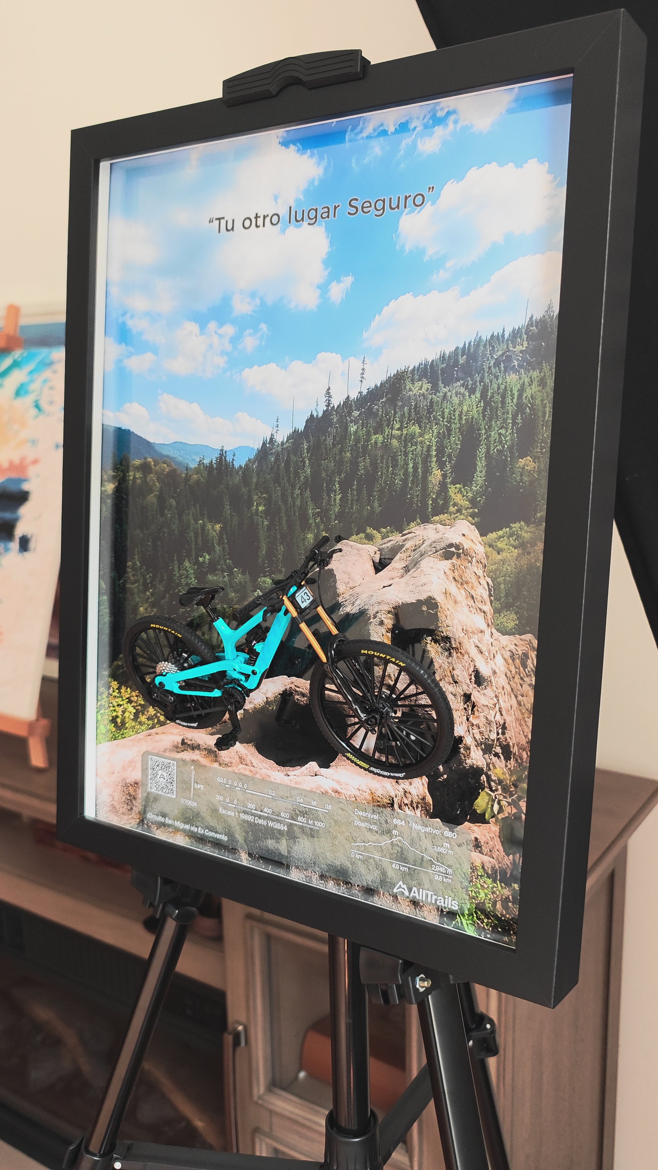 Cuadro en 3D Bicicleta de Montaña “TU OTRO LUGAR SEGURO”